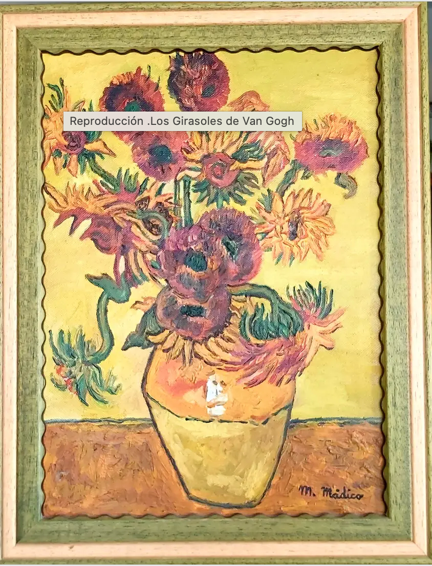 Reproduccion de los girasoles de Van Gogh 2