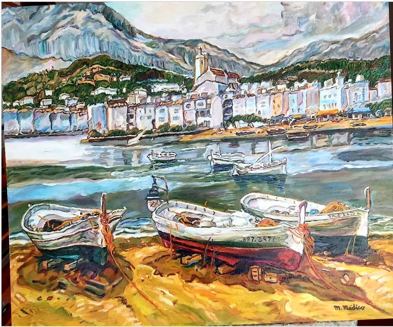 Marina playa de Cadaqués (Costa Brava Gerona)