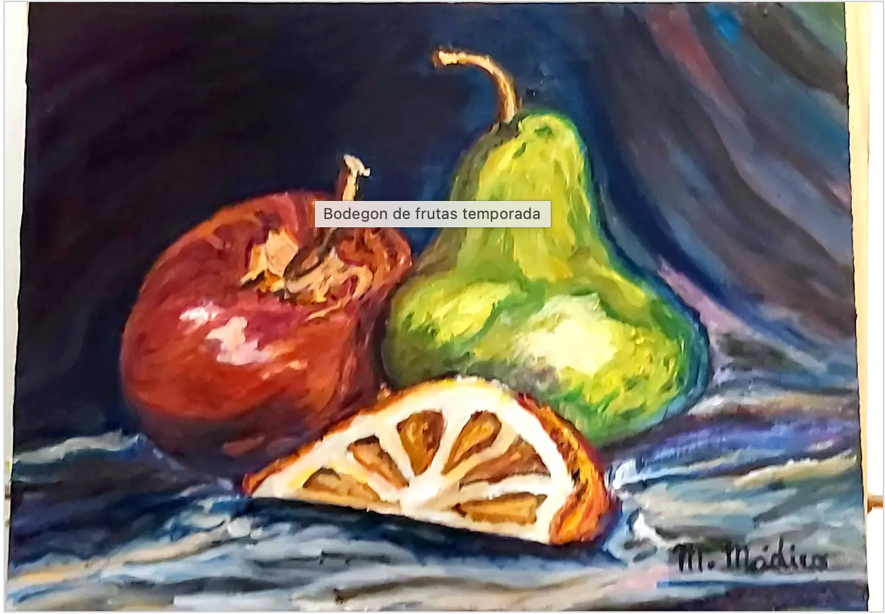 Bodegon de frutas temporada