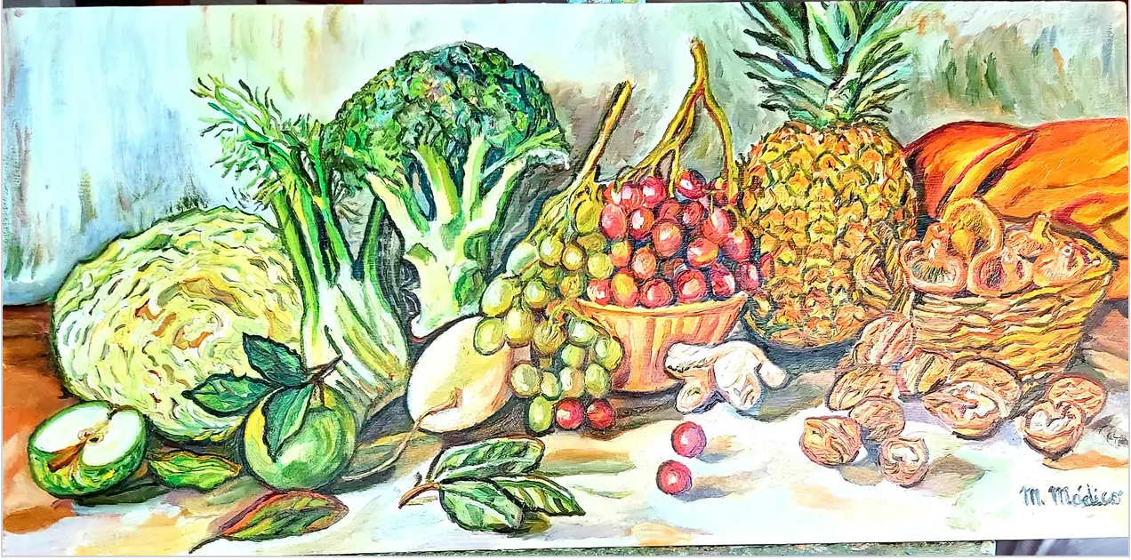 Vegetales y Frutas Piña, Manzana, Uvas