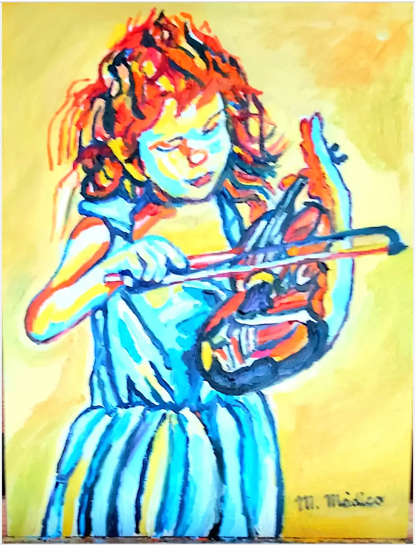 Niña Tocando el Violin