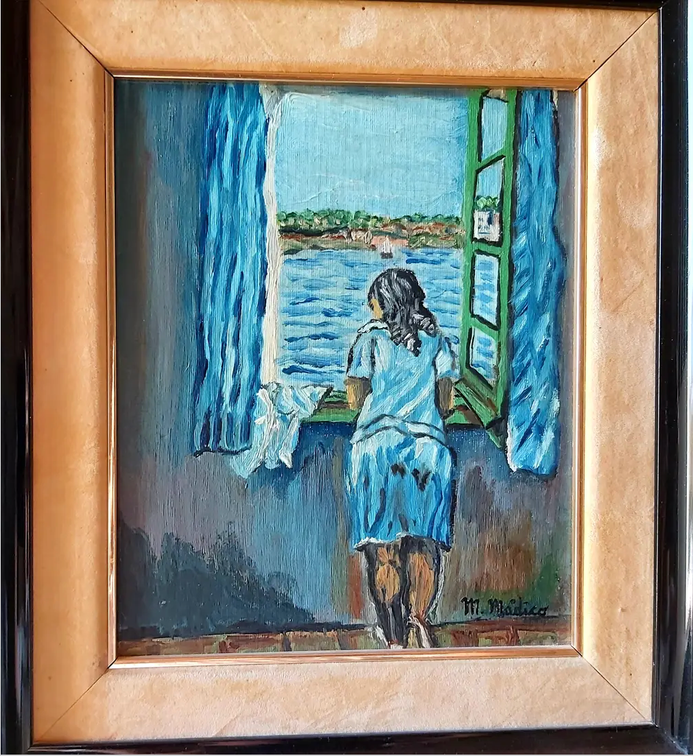 Reproducción del Cuadro de Dali.Gala Asomada a la Ventana