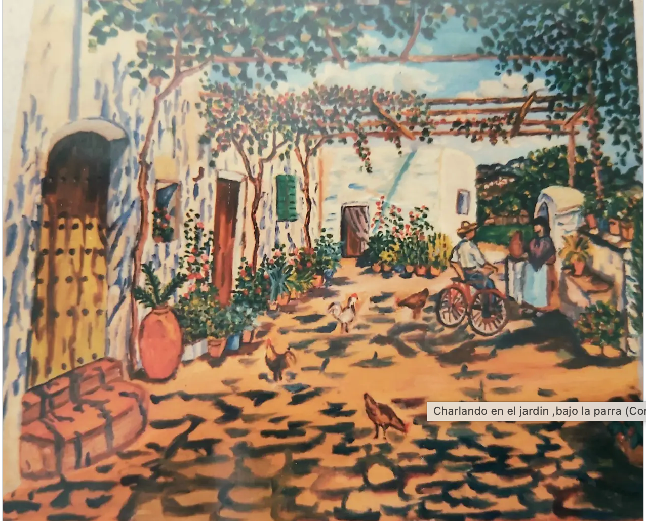 Charlando en el jardin bajo la parra (Cordoba)